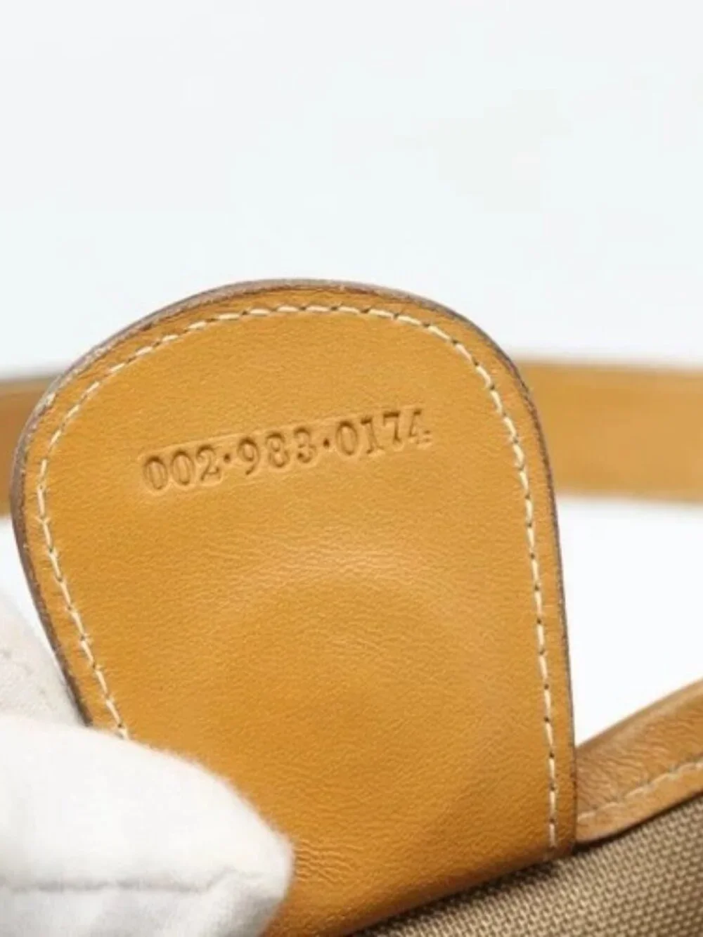 GUCCI Micro GG Supreme Web Sherry Line Bag PVC Beige 002 983 0174 Auth 181764